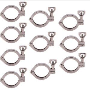 DERNORD  304 Single Pin Heavy Duty Tri Clamp for Ferrule TC 2'' - 10 PACK